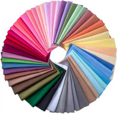 Lot de 50 tissus en coton de couleurs unies, 25 cm x 25 cm, pour patchwork, couture, matelassage, loisirs créatifs